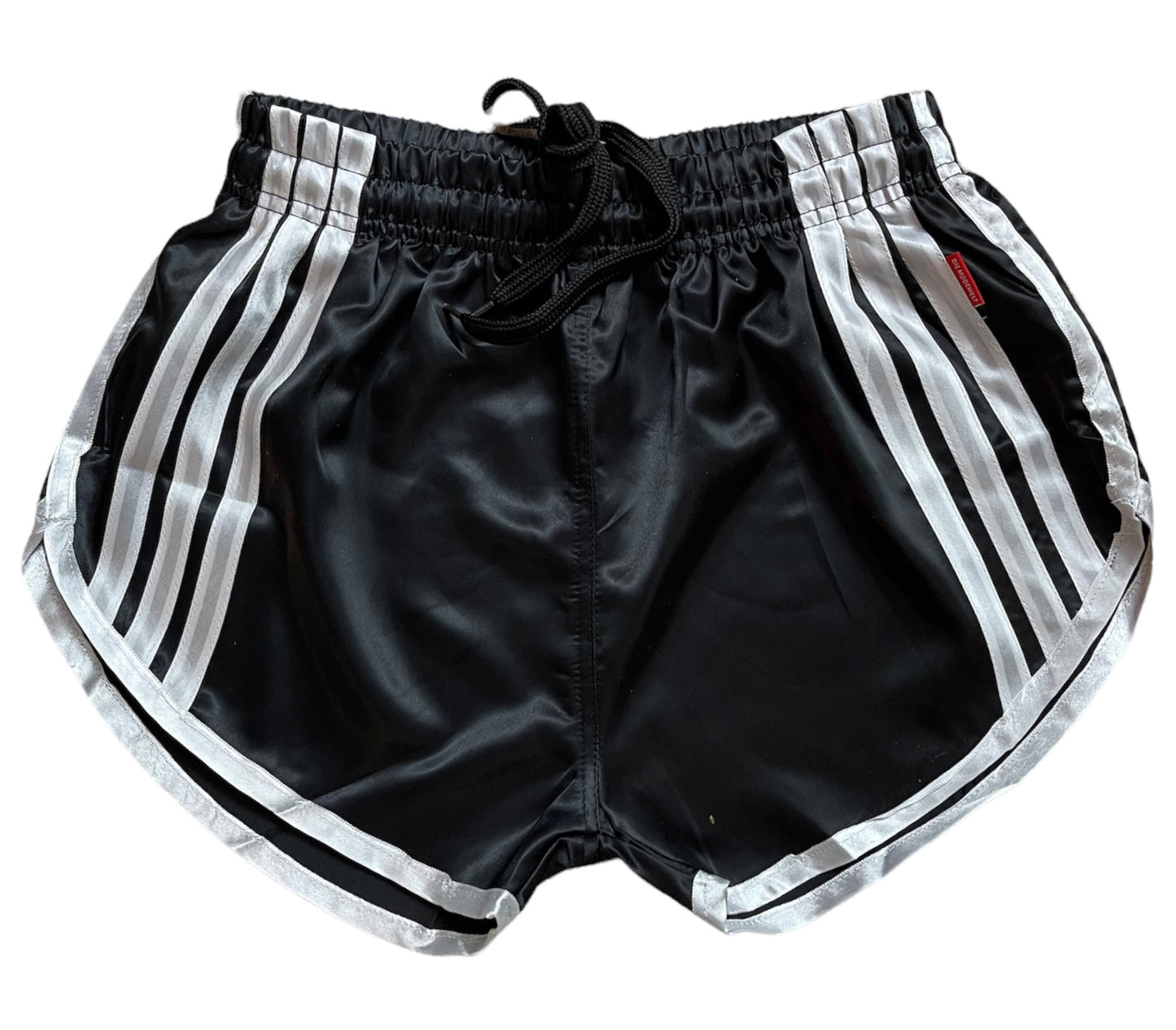 Vintage Schwarze Nylon Satin Sport Shorts - Retro Sprint Edition