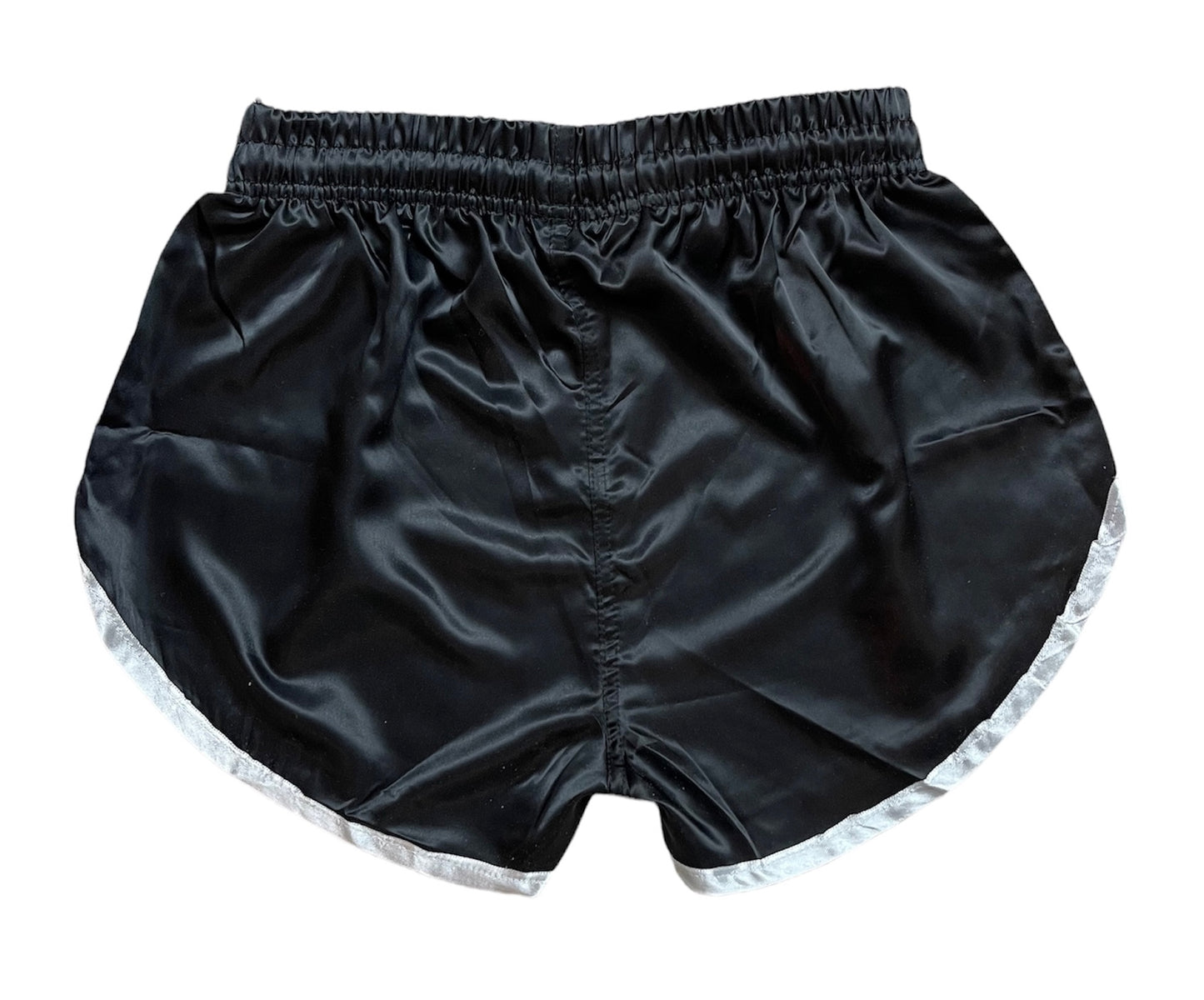 Vintage Schwarze Nylon Satin Sport Shorts - Retro Sprint Edition