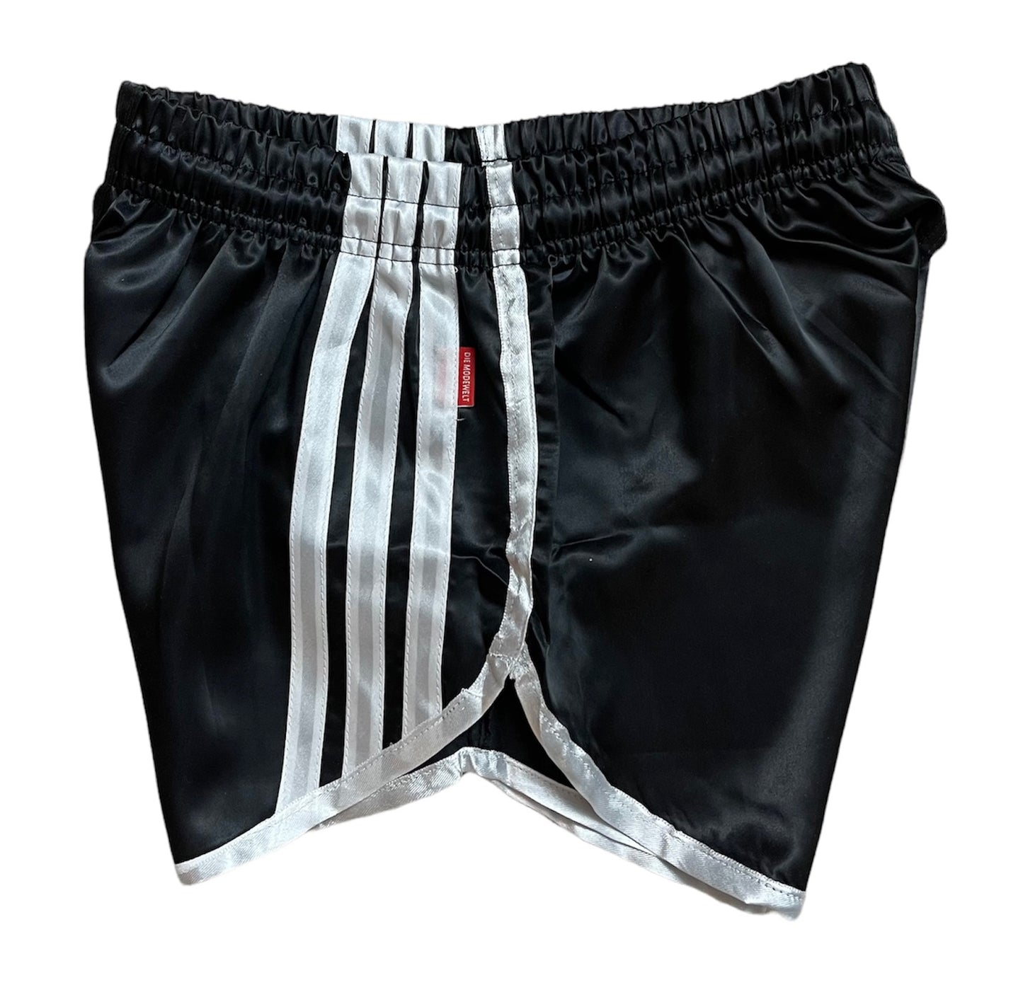 Vintage Schwarze Nylon Satin Sport Shorts - Retro Sprint Edition