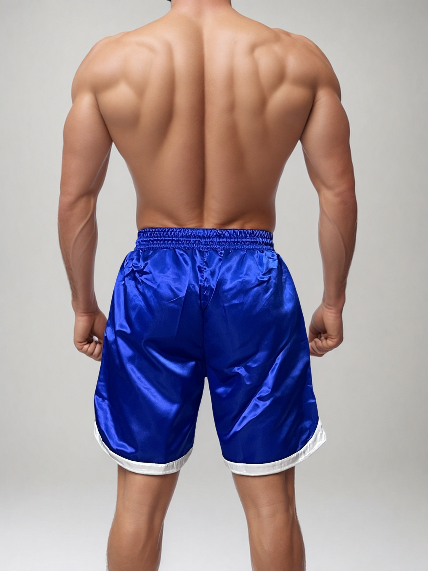 Premium Satin Blau Shorts – Sportlich, Stylisch, Unisex