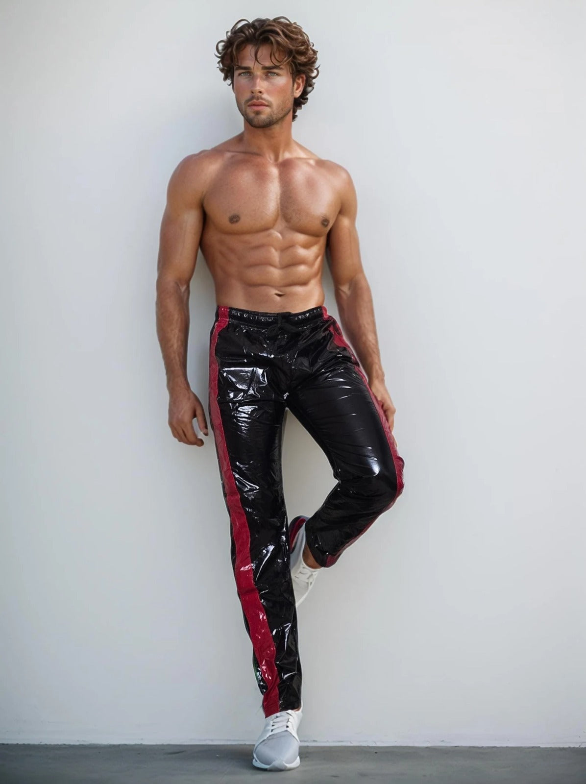 Shiny PU jogging Track Pants Unisex