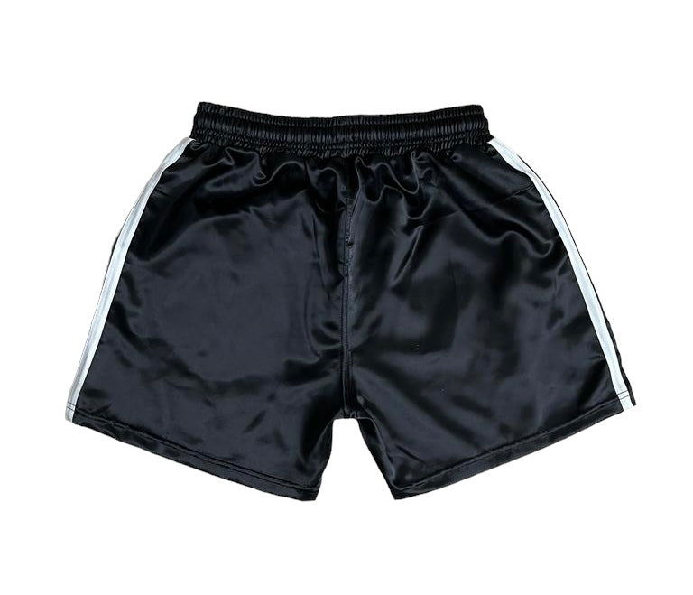 Vintage Nylon Satin Boxshorts mit Racing Stripe Design 